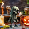 thumbnail image 2 of JASGARDE Cool Skeleton Figurines, Halloween Skeleton Doll, Mini Skeleton Resin Crafts Ornament Lifelike Skull Statue, Personality Unique Skull Resin Figurine for Home Office Desk Decorations, 2 of 6