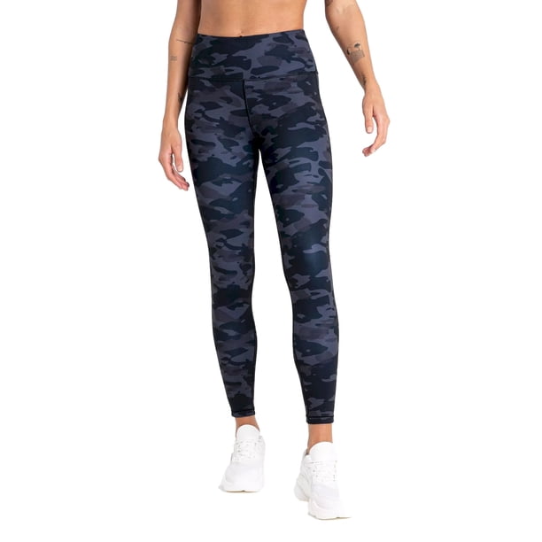 Dare 2B - Leggings Influential Diseño Camuflaje para Mujer (Negro)