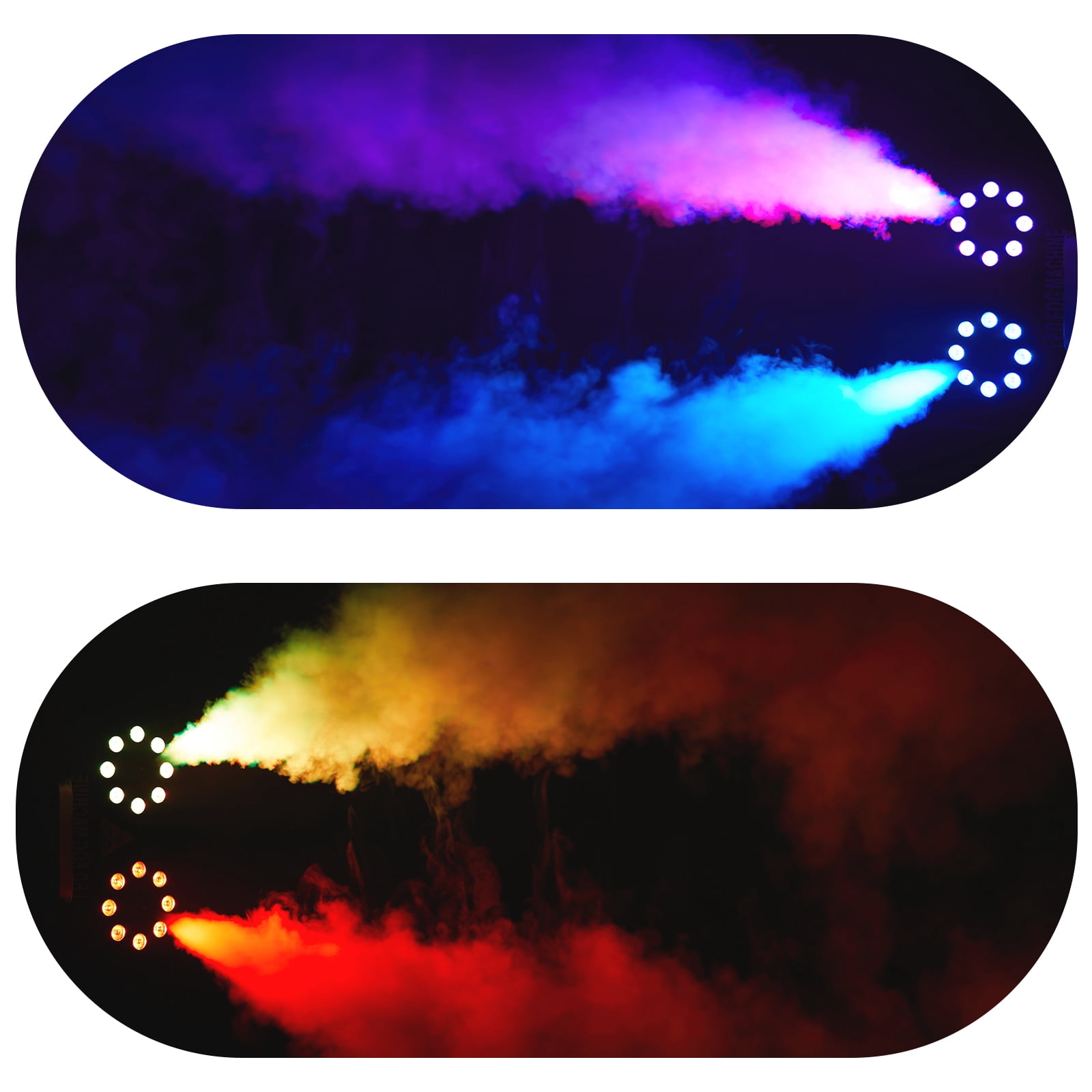 Dwellnix Stage Machine 16 RGB LED Fog Smoke Machine DMX DJ Smoke Effect 2000W Remote