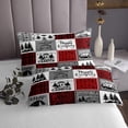 thumbnail image 3 of YST Camper King Quilt Sets Rv Camping Bedspread Set Rustic Buffalo Plaid Coverlet Set Camper Accessories For Travel Trailers Bunk Country Camping Bedding Set Red Black Grey, 3 of 5