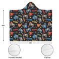 thumbnail image 3 of Wearable Blanket,Multicolor Controllers Games Text Black Pattern Hooded Wearable Flannel Blanket for Adults & Teens,Winter Poncho Shawl Wrap Cape Cozy Anti-Pill,50"x60", 3 of 5