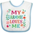 thumbnail image 3 of Inktastic My Grammie Loves Me Girl Grandchild Girls Baby Bib, 3 of 4