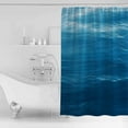 thumbnail image 2 of Blue Sea Shower Curtain, 72" x 72", Abstract Natural Undersea Gradient Ocean Waterproof Bathroom Curtain Washable Shower Curtain Set with 12 Hooks, 2 of 6