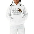 thumbnail image 1 of MIASHUI Chandails à Capuchon pour Filles Enfants Garçons Hauts à Manches Longues Imprimé Rugby Chandail de Sport, Blanc, 4-5 Ans, 1 of 3