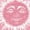 Rose Red, variant on Women's Celestial Sun And Moon Face Graphic V-Neck Dolman Short Sleeve Casual Mystical Boho Loose Summer T-Shirt