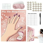 AITOCO Bridal Shower Games Pin The Ring Bride Game Interactive Carnival Party Supplies Engagement Decorations Funny Hunt Activity For Women stunning