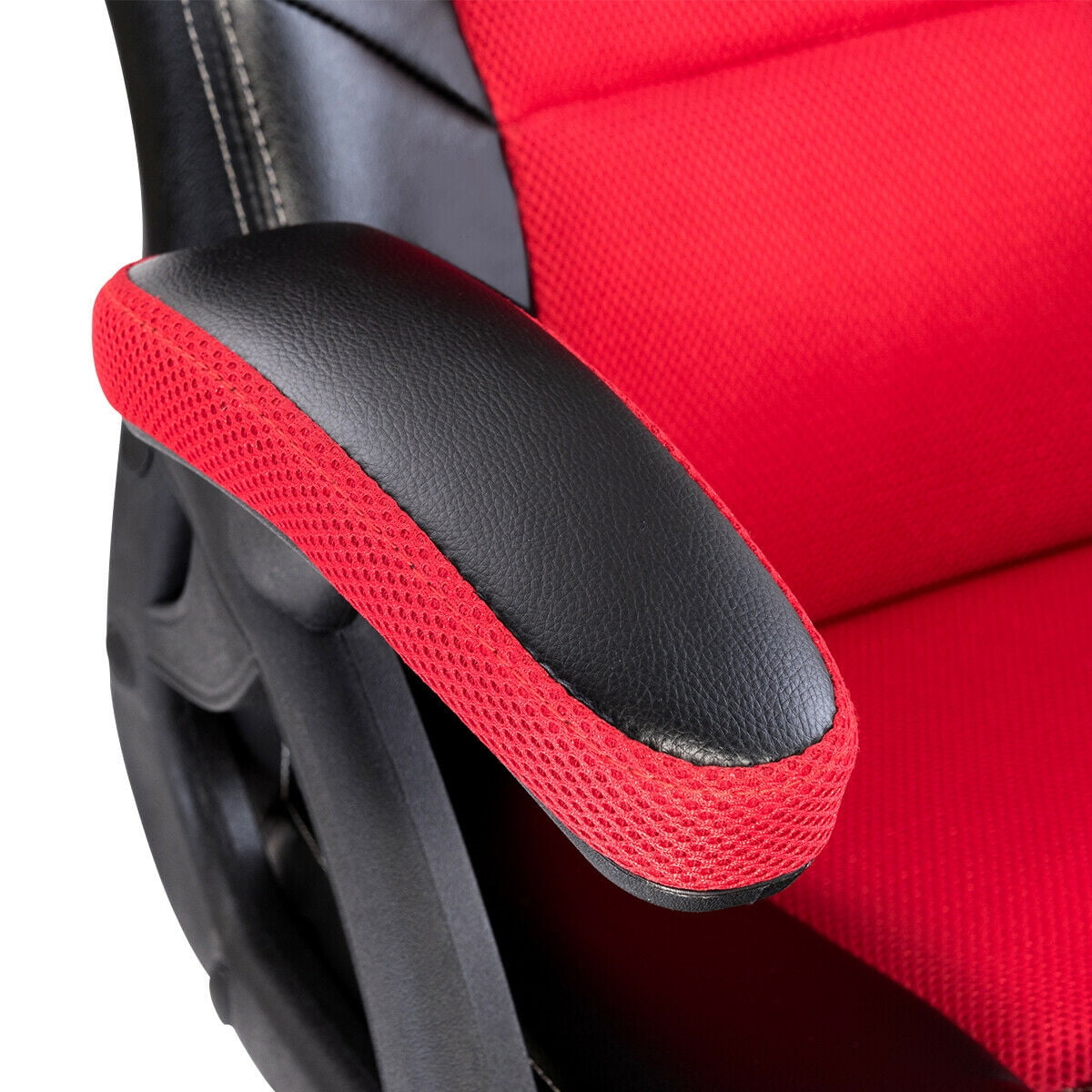 Costway Pu Leather Executive Bucket Seat Racing Style Office Chair Computer Desk Task
