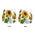 thumbnail image 6 of Uemuo Plump Sunflower And Sketch Pattern Women's Athletic Shorts High Waisted Running Shorts with Liner Pockets Gym Elastic Workout Shorts-Large, 6 of 9