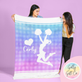 thumbnail image 2 of Personalized Forever Love Cheerleading Bedding - Cheerleader Themed Fleece or, 2 of 4