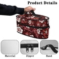 thumbnail image 5 of HELLHERO Burgundy-toned Vintage Floral Steam Iron Storage Case (11.8x6.69x5.5 In) Polyester, Bag Only, 5 of 6
