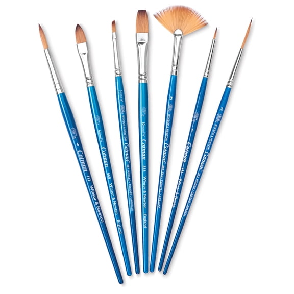 Winsor & Newton Cotman Watercolor Brush Set, 7 Pieces