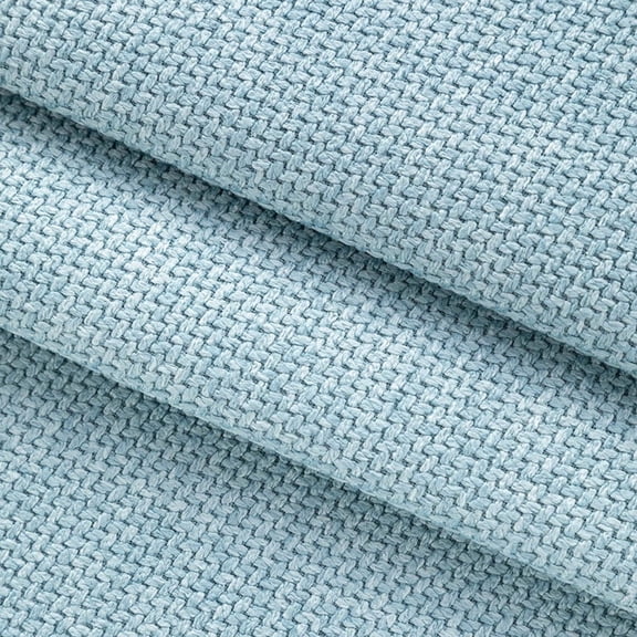 XmhyTop-A Thick Linen Type Upholstery Fabric Coarse Textured Weave Polyester Blend for Sofa Chair Couch Restoration,1 Yard,Light Blue