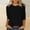 *Black, variant on Womens Casual Lightweight 3/4 Sleeve Crewneck T Shirts Tops,Loose Fit Tunic Pullover Green,Womens Plus M