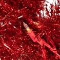 thumbnail image 4 of Northlight Pre-Lit Tinsel Artificial Christmas Garland - 9' x 8" - Red - Clear Lights, 4 of 7