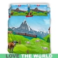 thumbnail image 4 of Suiza Juego de cama Paisaje de los Alpes suizos Rlt13, 4 of 4