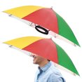 thumbnail image 1 of Sombrero Paraguas con Banda de 26" [2 Pcs] - Sombrero de Sol Plegable Manos Libres para Pesca, Jardinería, Senderismo y Camping [Sandía], 1 of 7