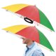 thumbnail image 1 of Sombrero Paraguas con Banda de 26" [2 Pcs] - Sombrero de Sol Plegable Manos Libres para Pesca, Jardinería, Senderismo y Camping [Sandía], 1 of 7