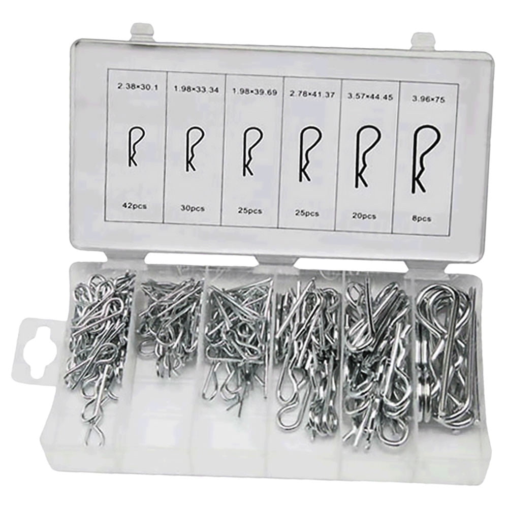 LABSERRON 150Pcs Small Cotter Pin Carbon Steel Durable Metal Replacement in White
