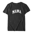 thumbnail image 4 of Brilliant Mother's Day Gift Plus Size Women Lady Mom Printed Loose T-Shirt Short Sleeves Blouse Round-Neck Casual Tops Summer XL, 4 of 5