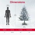 thumbnail image 2 of 7.5ft Frosted Christmas Tree with Lights, Christmas Tree Prelit with 3266 Branch Tips, 650 Warm Lights and Metal Stand by Homestock, 2 of 9