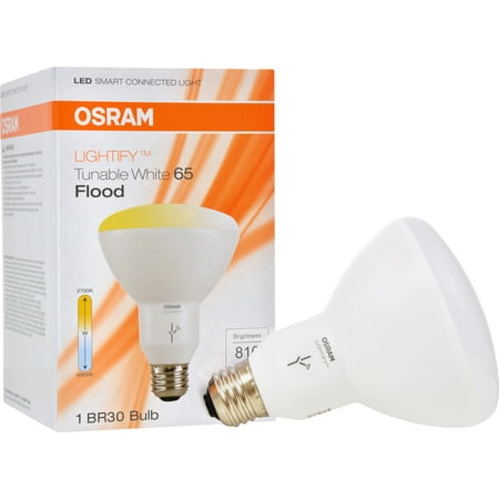 Osram LIGHTIFY Class B LED Light Bulb, BR90, Warm White to 