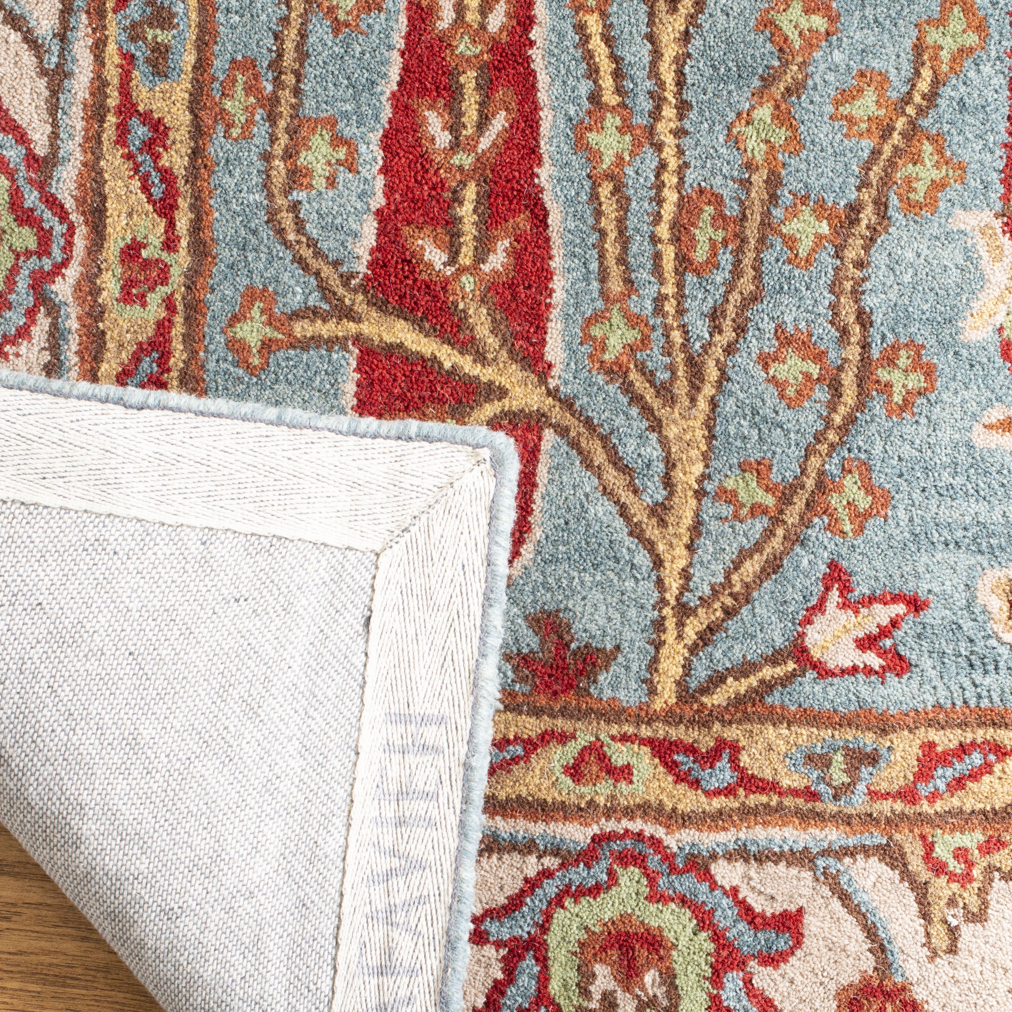 Safavieh Heritage Donette Oriental Wool Runner Rug, Blue/Ivory, 2'3" x 14'