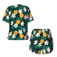 thumbnail image 5 of Kdxio Tropical Fruit Print Pajamas Sets for Women Short-Sleeved Pjs with Lounge Shorts Two Piece Sleepwear S-4XL, 5 of 9
