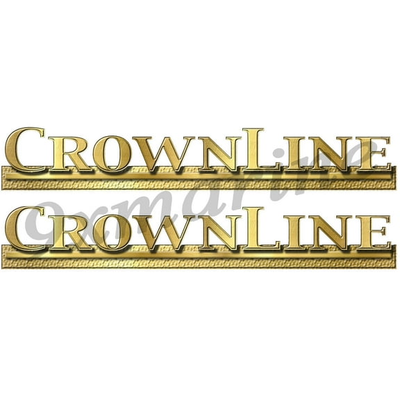 Two 16" CrownLine Boat Remastered Stickers