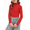 Red, variant on Oudiya Girls Sweater Turtleneck Long Sleeve Knit Shirt Pullover Tops for Kids 6-14Y