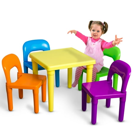 OxGord Kids Table And Chairs Play Set For Toddler Child Toy Activity Furniture Indoor Or (Best Kids Play Table)