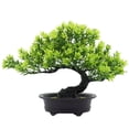 thumbnail image 1 of Naiovety Plantas artificiales Bonsai Tree Faux Pine Planta de plástico interior realista en maceta Home Office Party Hotel Decoración Decoración Verde, 1 of 6