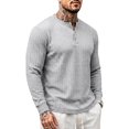 thumbnail image 4 of MiYuan Mens Quarter Zip Shirts Casual Winter Fall Knit Textured Long Sleeve Shirt Beach Vacation Stretchy Golf Shirts, 4 of 7