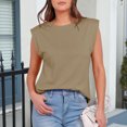 thumbnail image 5 of Womens Summer Tank Tops, Sleeveless Shirts for Women Casual Loose Fit Solid Color Crewneck Tanks Dressy Blouses, 5 of 6