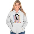 thumbnail image 5 of Betty Boop Game Changer Cutie Cute Zip Hoodie Sweatshirt Women Brisco Brands M, 5 of 6