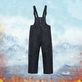 thumbnail image 2 of HCNTES Toddler Kids Snow Bib Overalls Waterproof Adjustable Straps Warm Winter Ski Pants for Outdoor Play(A01-Black,2T), 2 of 6