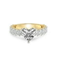 thumbnail image 3 of 2 Carat IGI Certified Heart Shape Lab Grown Diamond Engagement Ring | 14K Yellow Gold | Lillian Eternity Oval Shape Side Lab Diamond Ring | FG-VS1-VS2 Quality Friendly Diamonds, 3 of 5