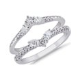 thumbnail image 1 of 0,40 Ct P.t. Forme Ronde Diamond Naturel Dernier Design Alliance Éternité pour Femmes en Or Blanc Massif 18K Taille 8, 1 of 7