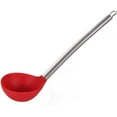 thumbnail image 1 of Kitchen Silicone Ladle Spoon,Cooking Utensils Silicone Soup Ladle with Heat Resistant Silicone Covering Head and Stay-Cool Stainless Steel Handle (Ladle Red), 1 of 4