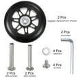 thumbnail image 3 of Unique Bargains Roues de Remplacement pour Bagages 90x24mm Kits de Réparation de Roues de Valise 2 Roulements en PU pour Sac de Chariot, Patin en Ligne, 3 of 5