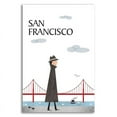 thumbnail image 2 of 24" x 36" San Francisco by Tomas Design - Wall Art Print on Canvas Fabric Red, 2 of 3