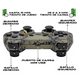 thumbnail image 3 of Control Inalámbrico Virtual Zone para PS3 y Cable de Carga Verde Militar, 3 of 5