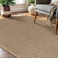 thumbnail image 5 of CAMILSON Easy Jute Rug Indoor Outdoor Farmhouse Area Rugs Herringbone-Natural 4x6, 5 of 9