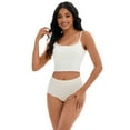 thumbnail image 4 of Unique Bargains Women's Comfort Full-Coverage Panties Wave Trim No Trace Briefs XS White, 4 of 6