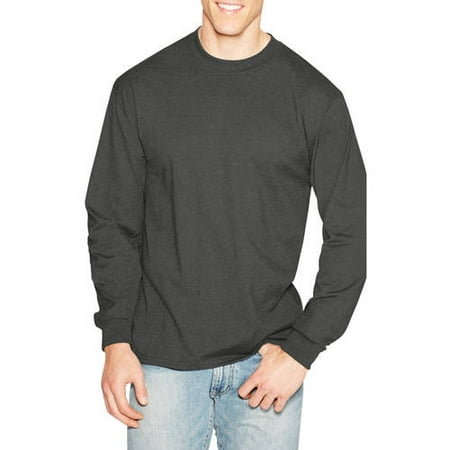Hanes Men's Premium Beefy-T Cotton Long Sleeve T-Shirt, up to 3XL ...