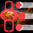 thumbnail image 3 of Lève-dinde en Silicone, Réutilisable Résistant à la Chaleur Antiadhésif pour Volaille, Poulet, Dinde, Viande, Tapis de Rôtissage, Four, Cuisson à Domicile, 23.2 x 12.4 Po, 3 of 8