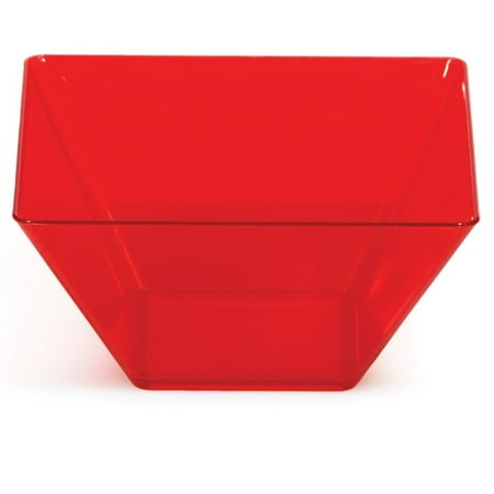 Translucent Red 3.5 inch Plastic Square Bowl/Case of (Best 3.5 Inch Semi Auto Shotgun)
