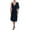 Blue, variant on RALPH LAUREN Womens Blue Cape Sleeveless V Neck Knee Length Evening Sheath Dress 2