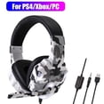 thumbnail image 2 of Casque de Jeu à Réduction de Bruit Professionnel, Casque Filaire de Sport Électronique avec Caisson de Basses à Motif Camouflage, Compatible avec PS4 Notebook Ordinateur de Bureau, 2 of 3