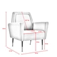 thumbnail image 7 of Inspired Home Kadin Linen Accent Chair with Square Arms, Beige, 7 of 7