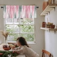 thumbnail image 6 of Pink Gray Kitchen Valances for Windows 42x12 Inch Kitchen Curtains Valances Rod Pocket Contemporary Abstract Gradient Aesthetic Bathroom Window Valances for Window Treatment Decor, 6 of 6
